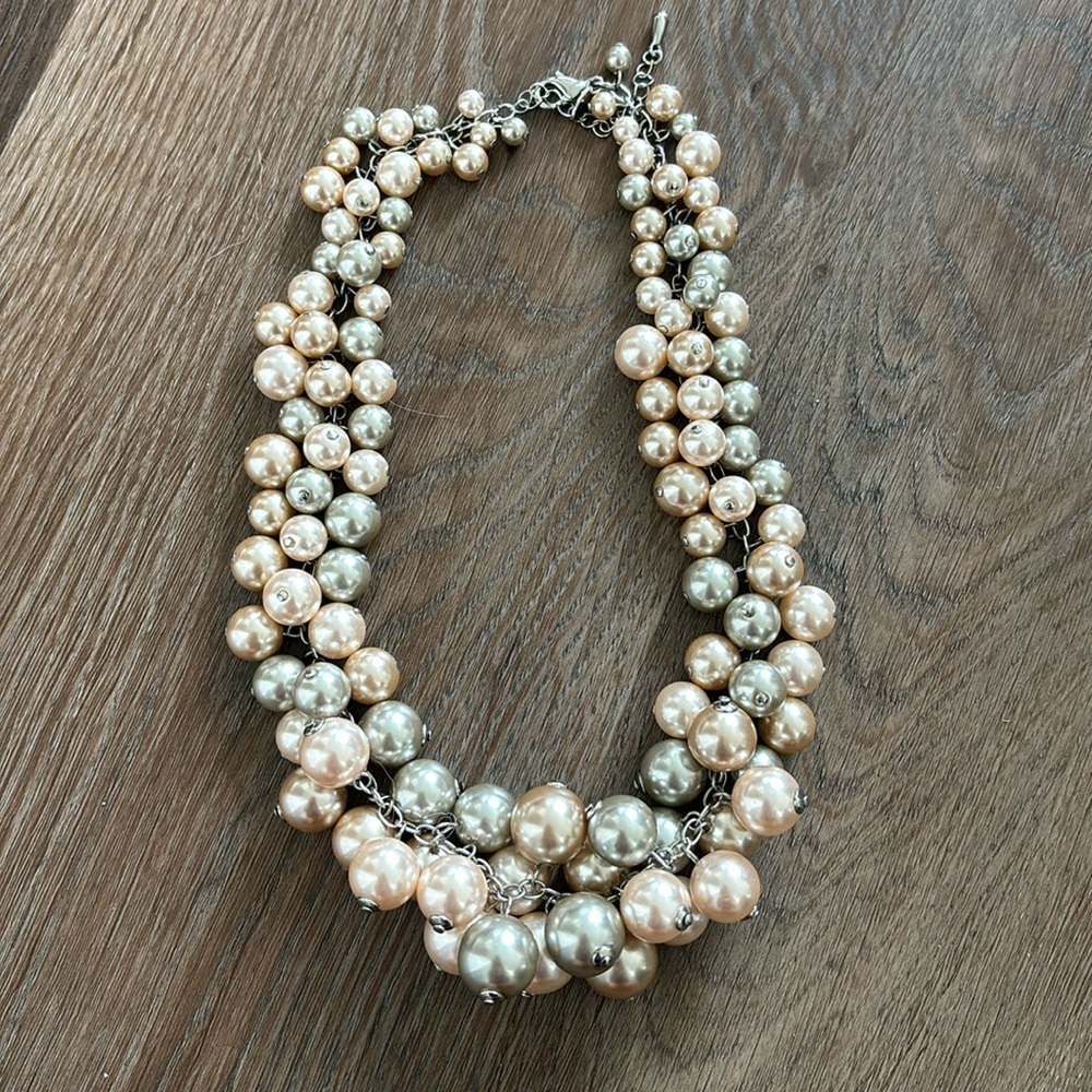 Charming Charlie multicolor faux pearl necklace